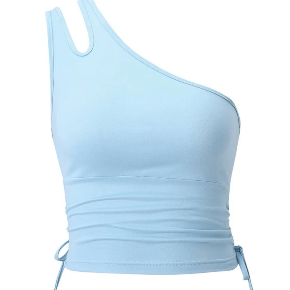 Blue crop top